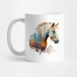 Colorful Fjord Horse Artwork 4 Mug